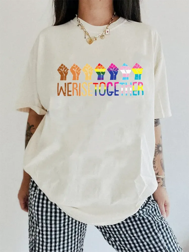 Women'S Werise Toge Ther Round-Neck Short Sleeve T-Shirt