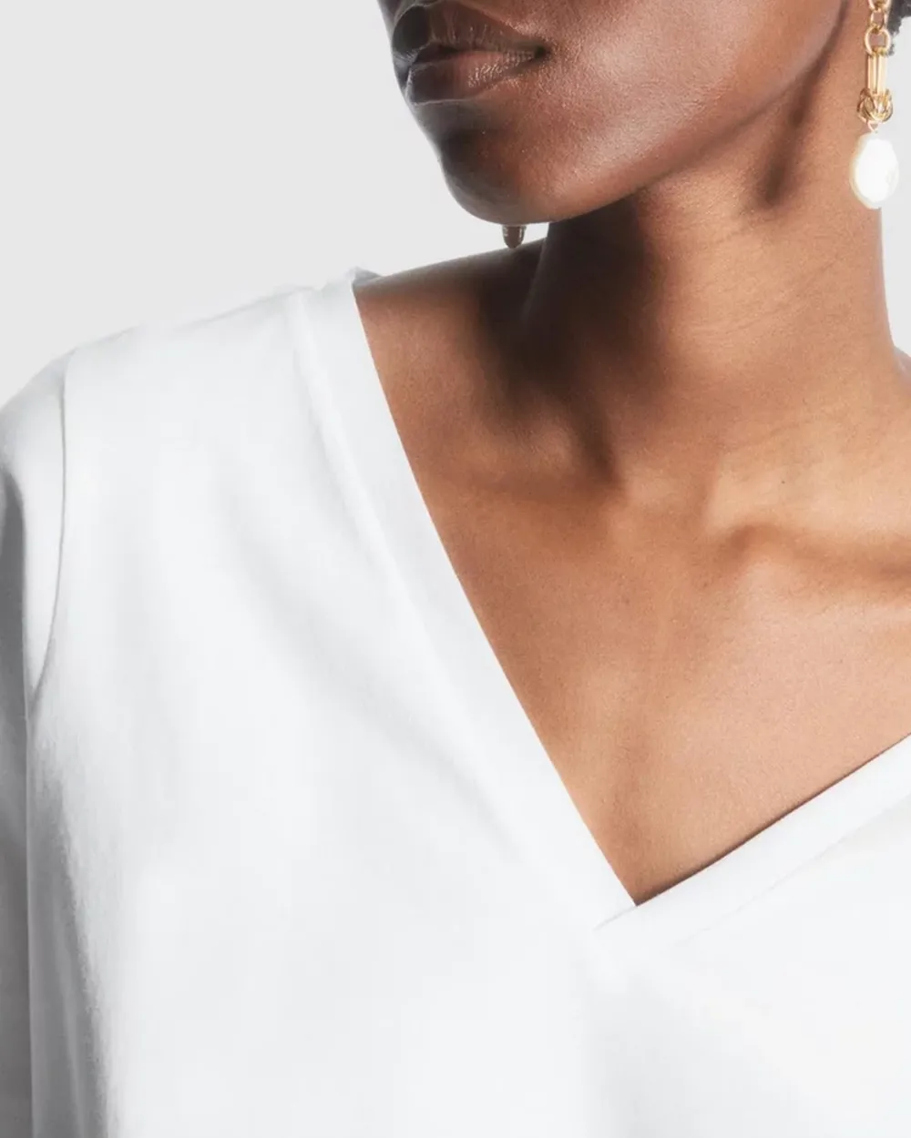 V-neck Cotton T-shirt
