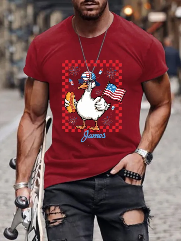 Men'S Games Round-Neck Short-Sleeved T-Shirt