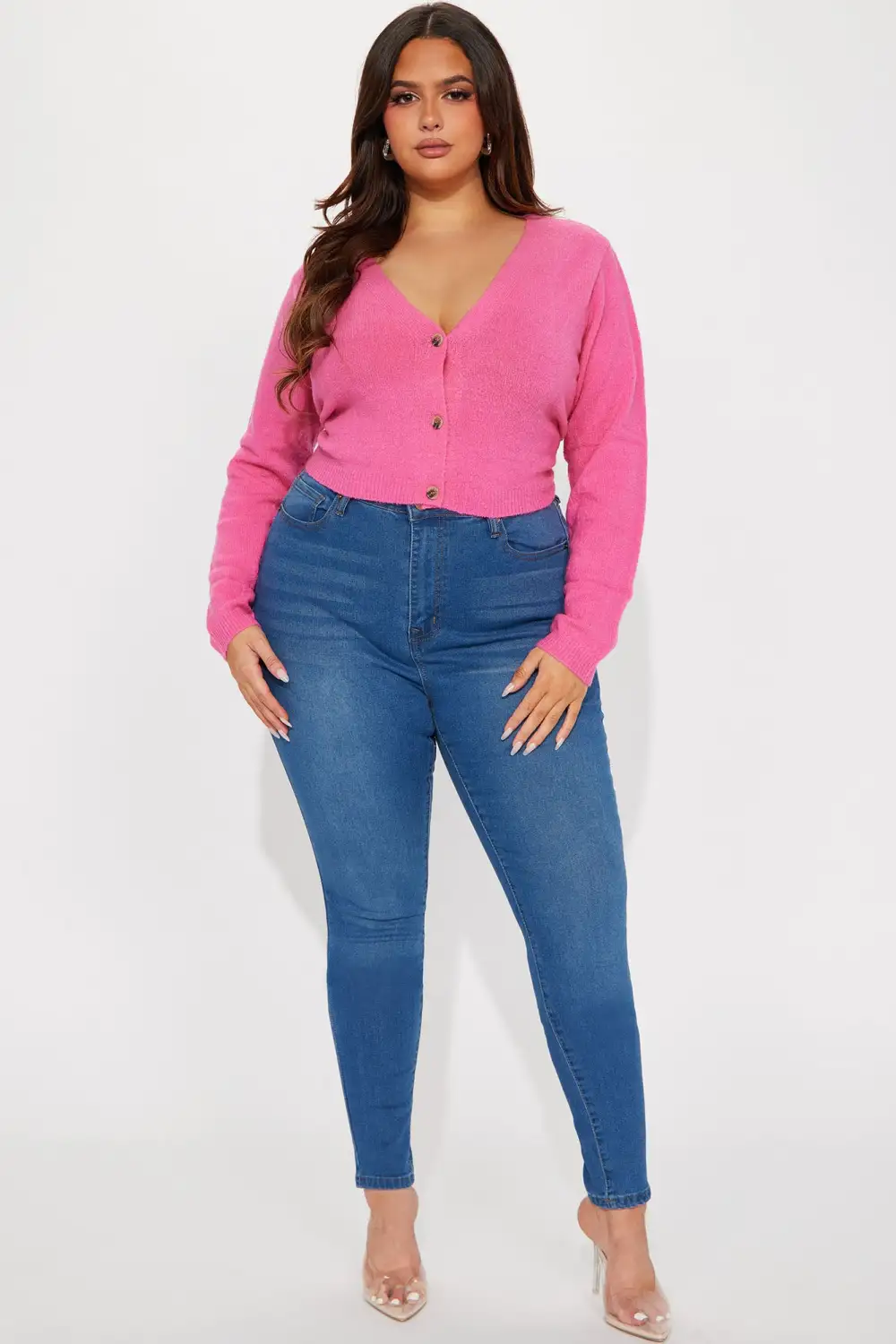 Albyn Cardigan Sweater - Pink