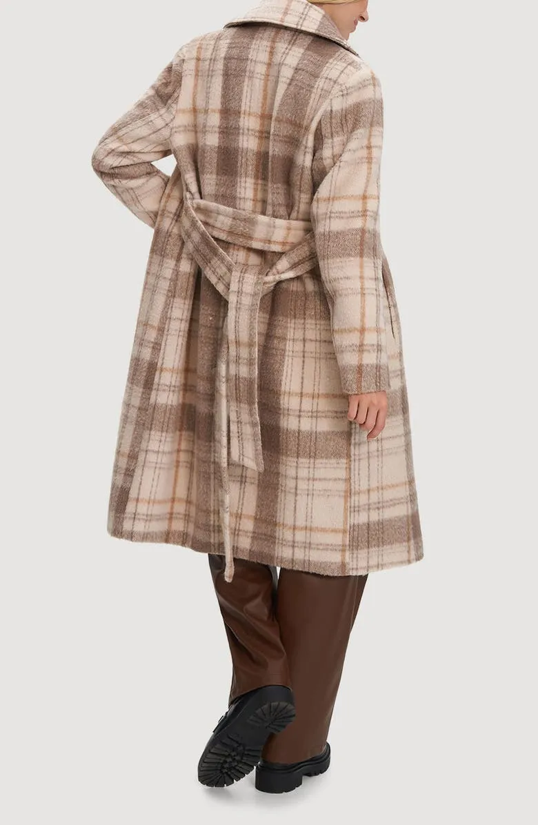Katja Vegan Wool Plaid Coat