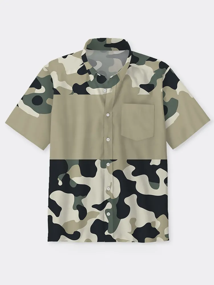 Camouflage Pattern Button Up Shirt