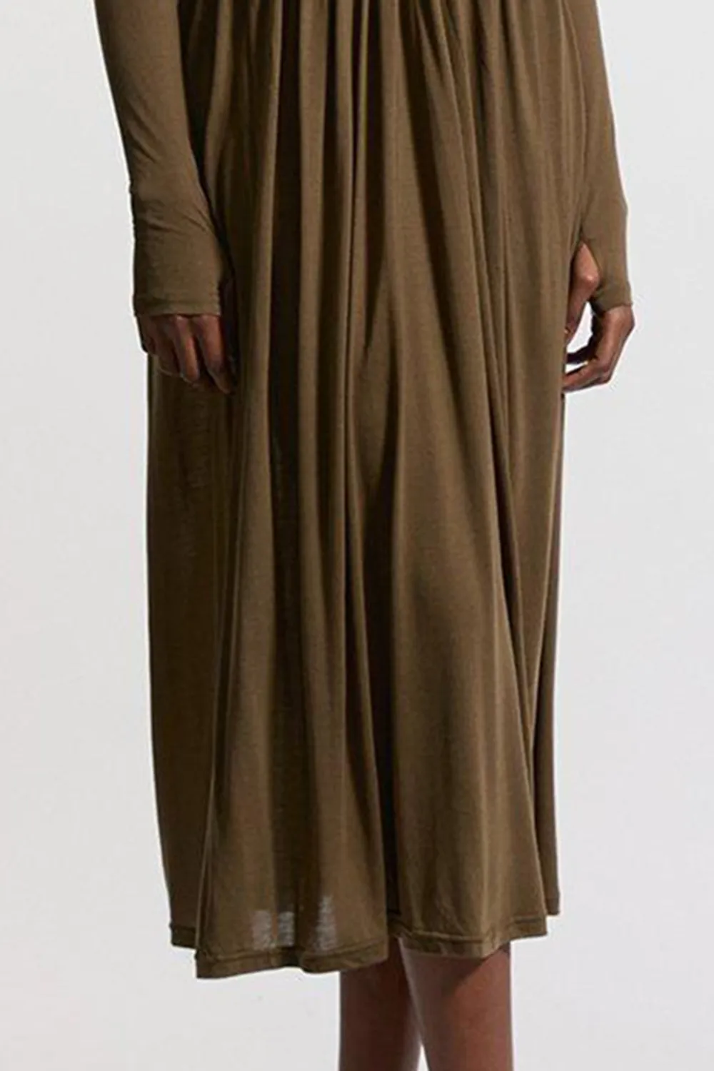 Premium Tencel Jersey Wrap Detail Dress