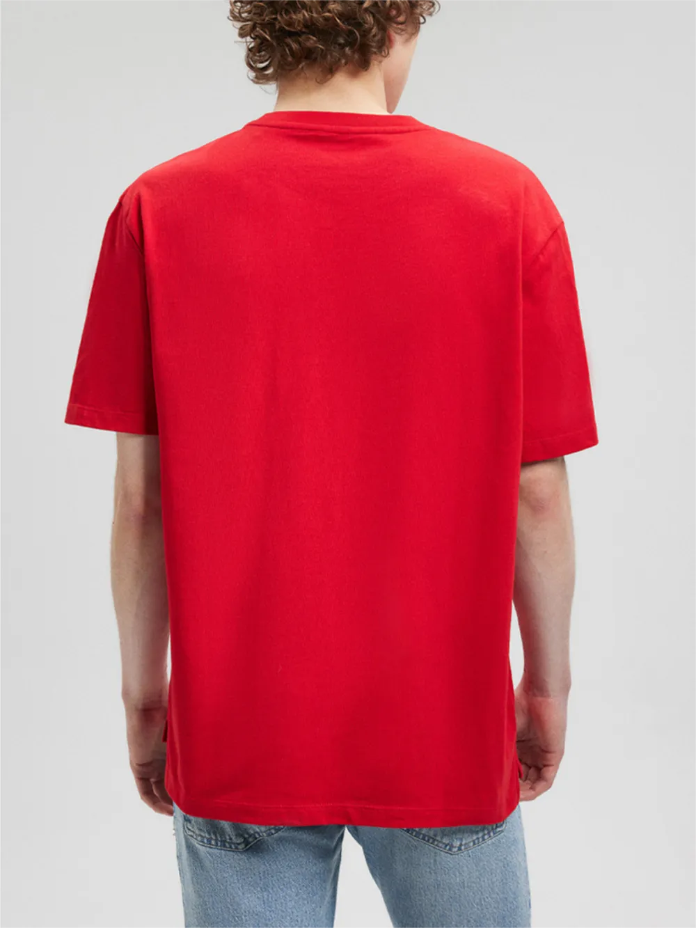 Red Short - Sleeve Striped Pocket Tee