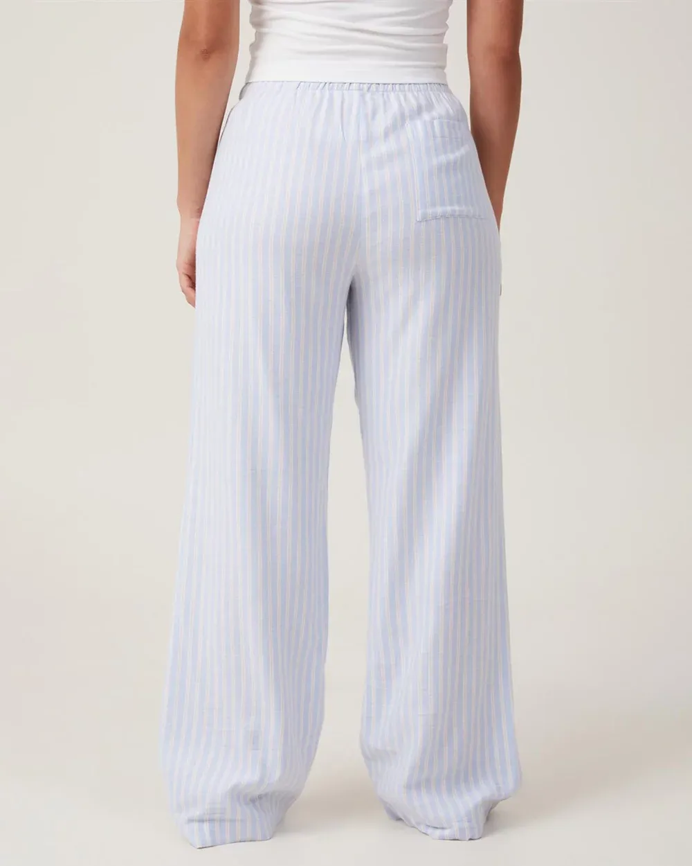 Striped Flannel Boyfriend Pants
