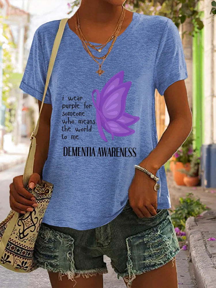 Women'S Dementia Awareness Short-Sleeved T-Shirt