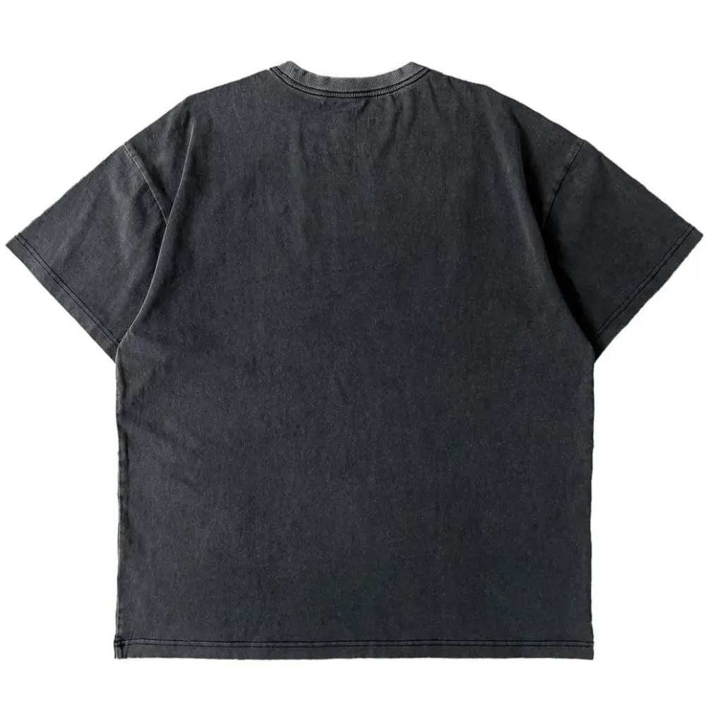 RELAXED FIT LUX SCRIPT T-SHIRT - BLACK / YELLOW