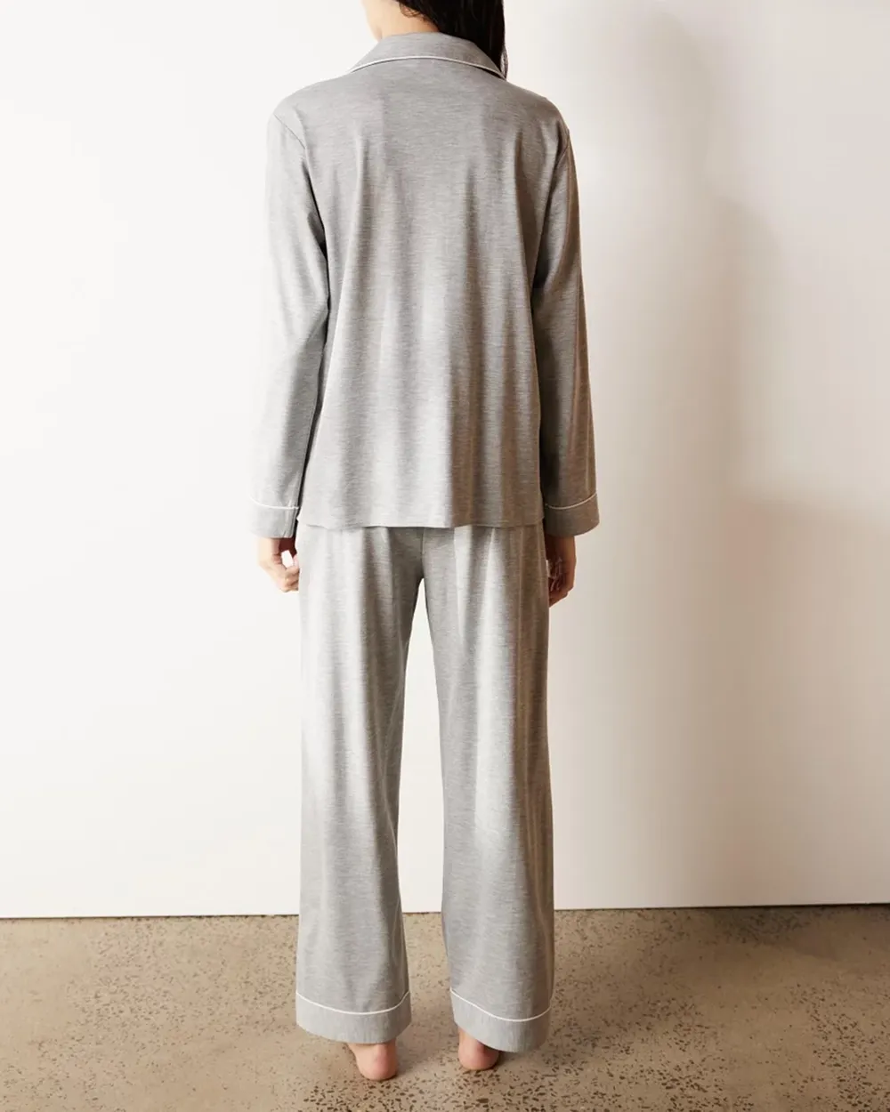 Long Sleeve Button-up Shirt Pajama Set