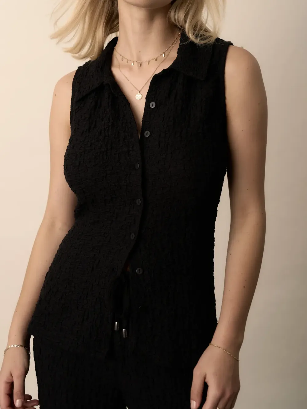 Black Knitted Vest