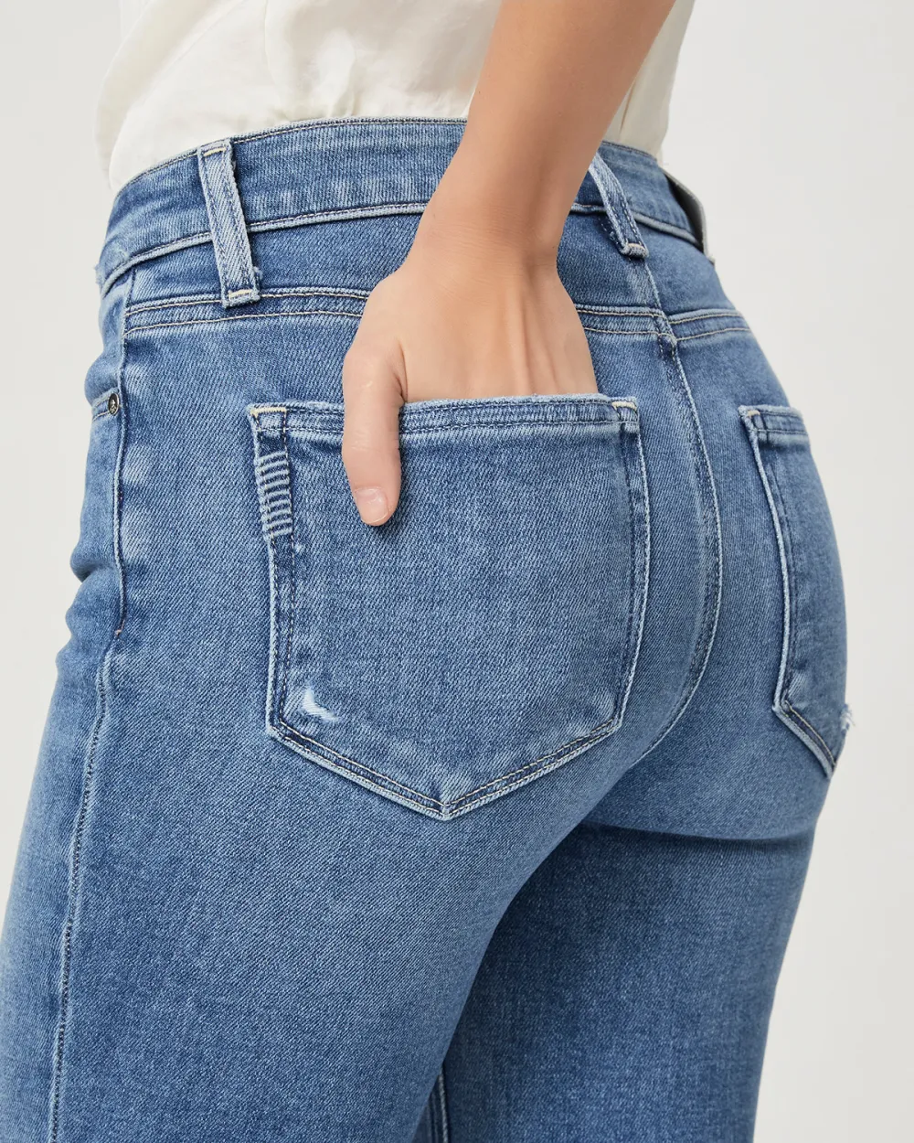 Light Blue Straight Leg Jeans