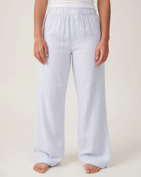 Striped Flannel Boyfriend Pants