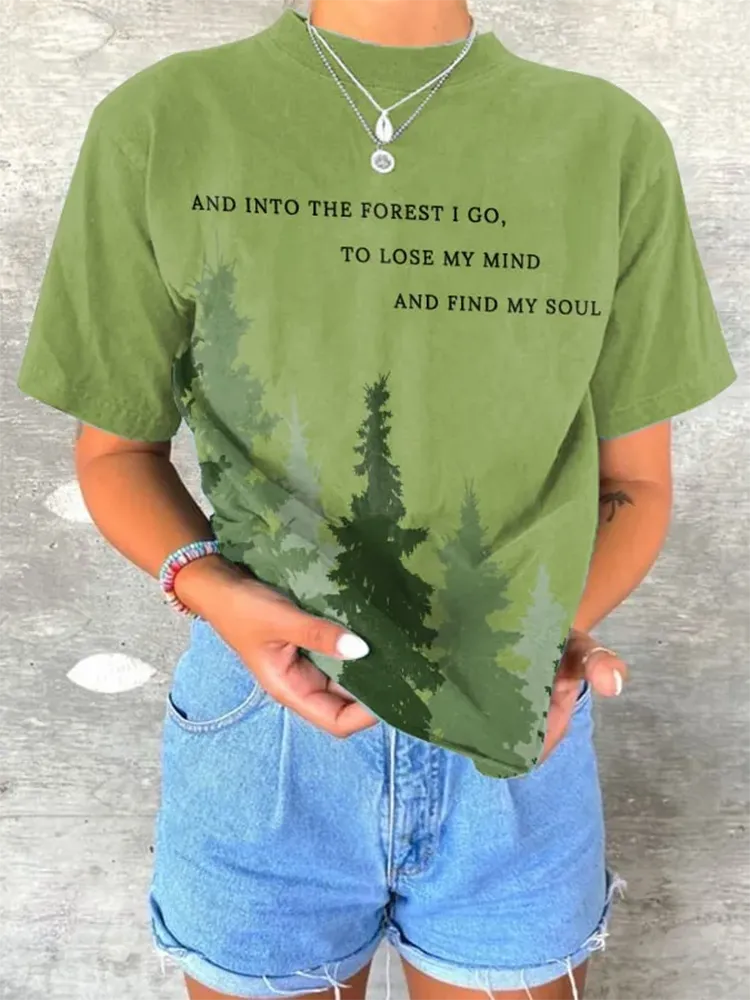 Women'S National Park Conservation Print Crew Neck T-Shirt