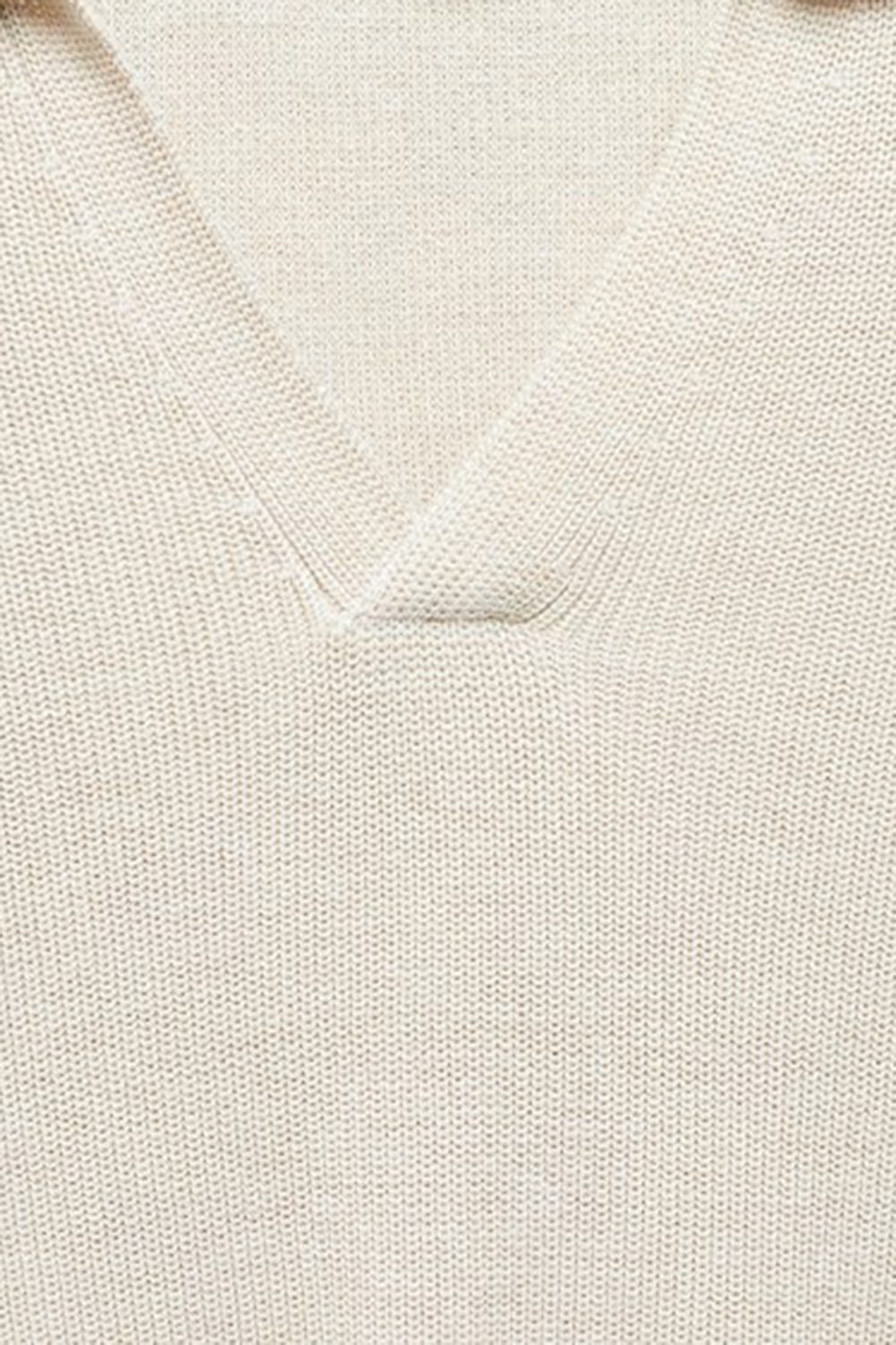 Ribbed Knit Polo Shirt