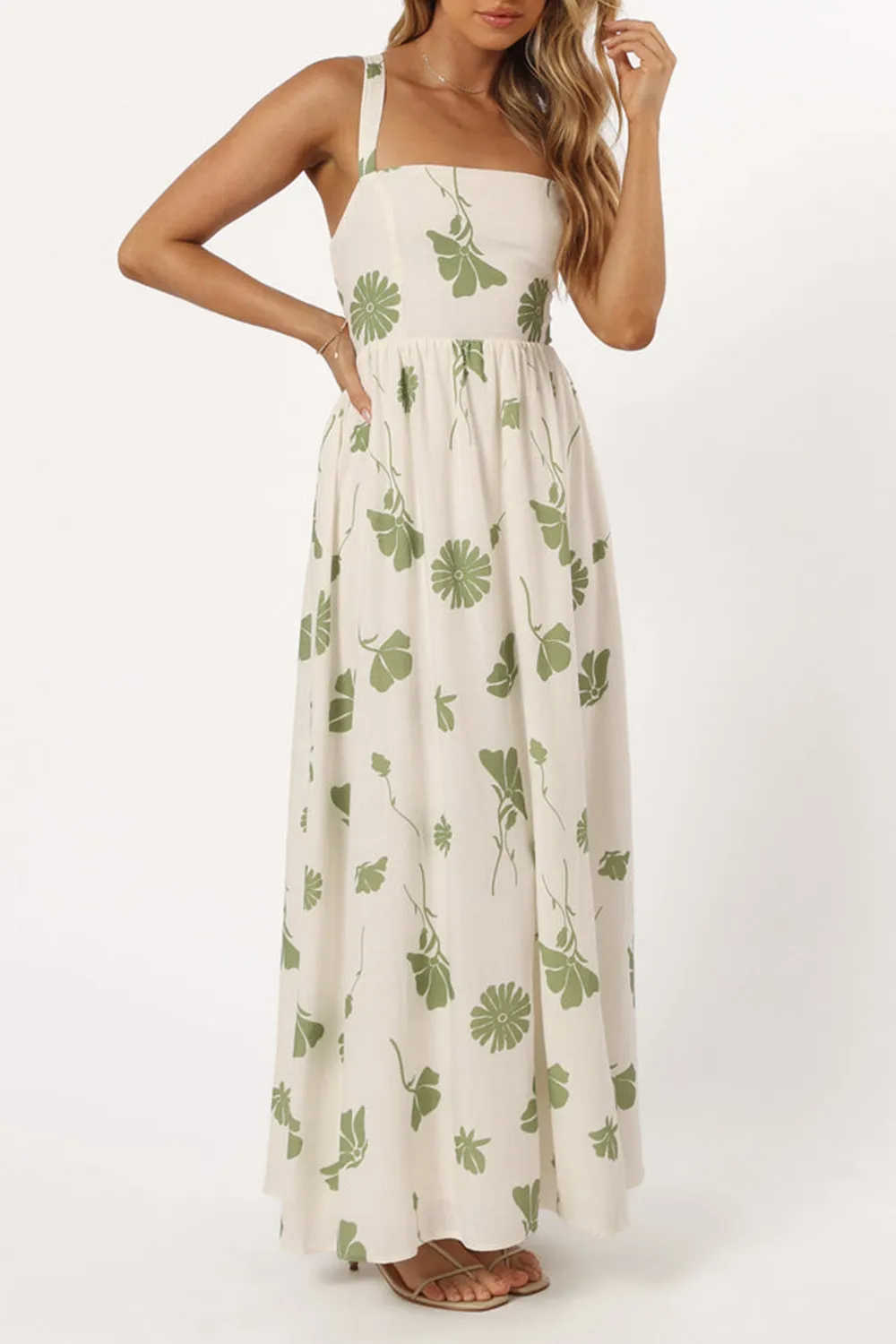 SWEET PRINT STRAP DRESS