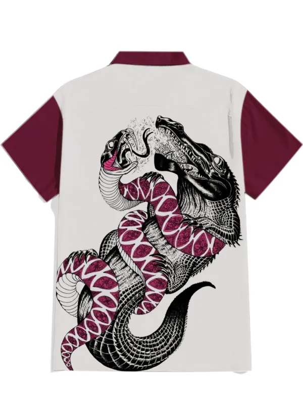 Brave Snake Crocodile Fight Shirt