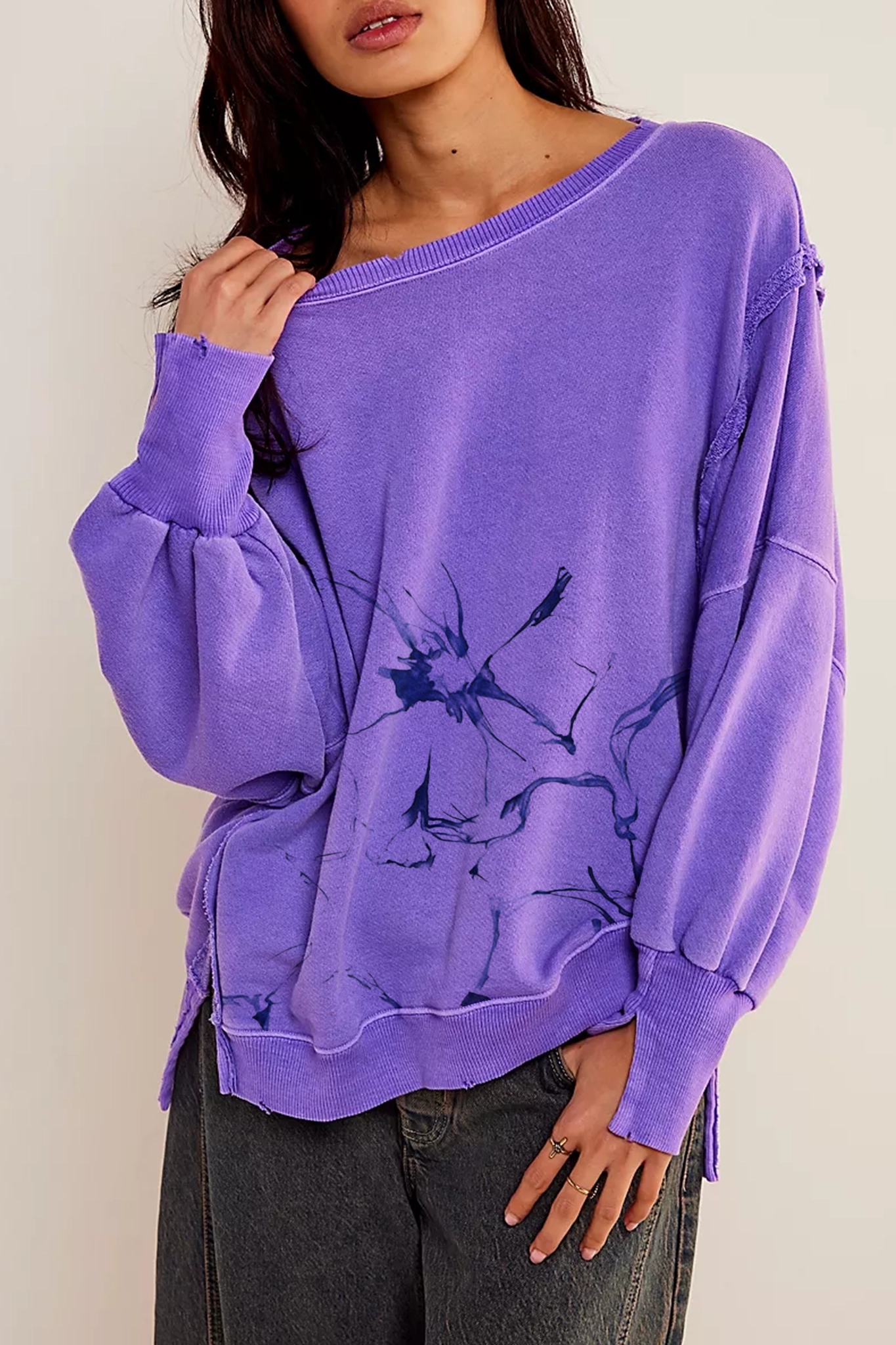 Oversized Crew Neck Sweatshirt