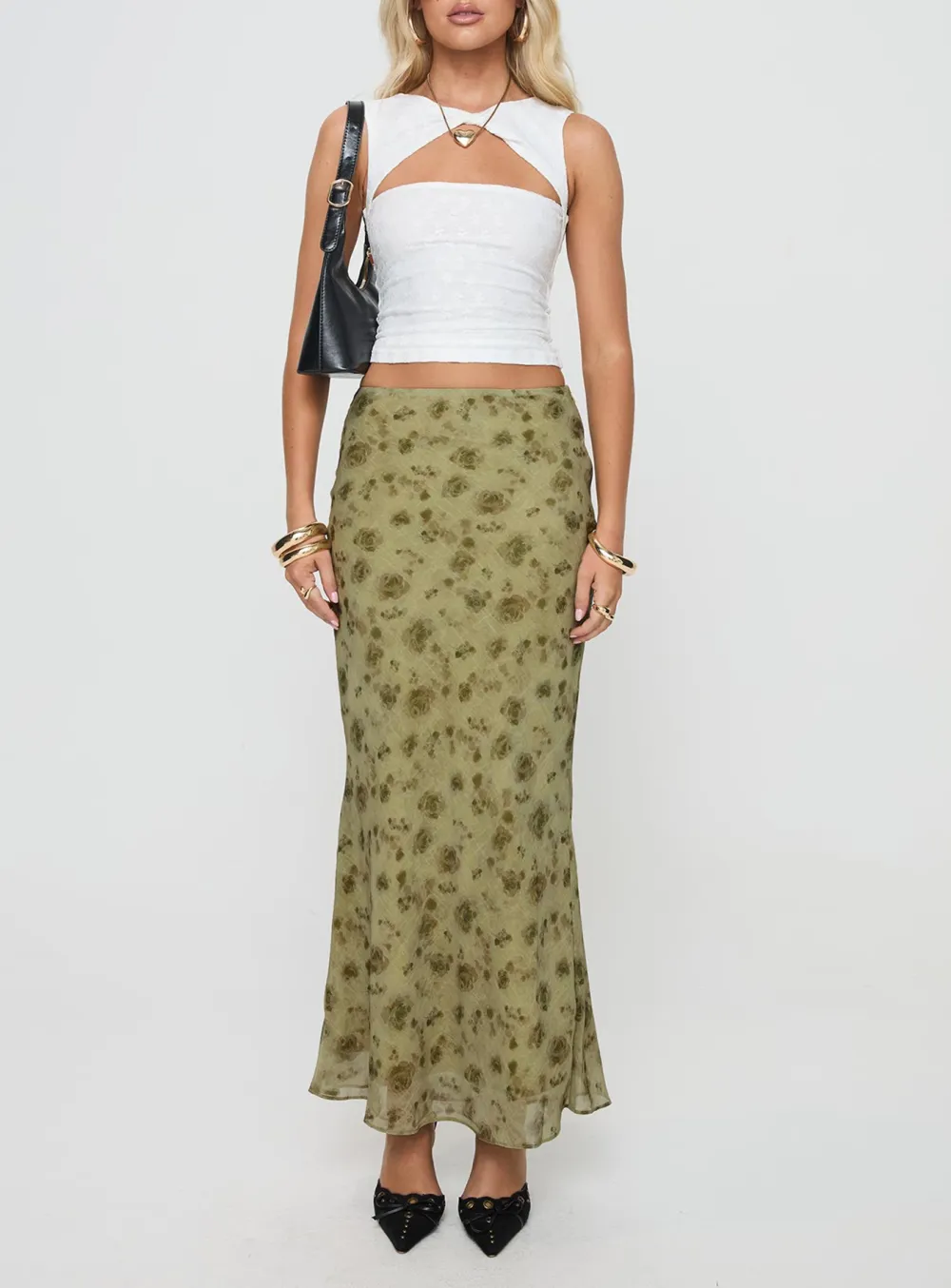 Martiney Twisted Tank Top White