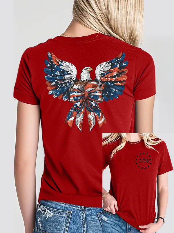Woman'S 1776 Independence Day Print Short-Sleeved T-Shirt