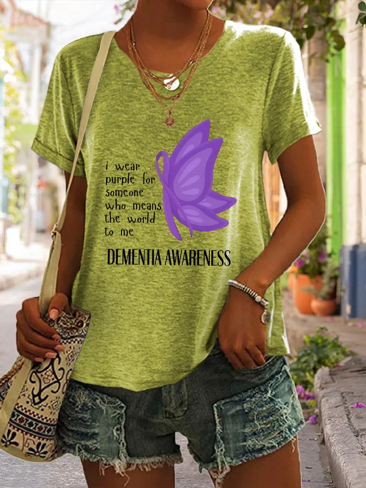 Women'S Dementia Awareness Short-Sleeved T-Shirt