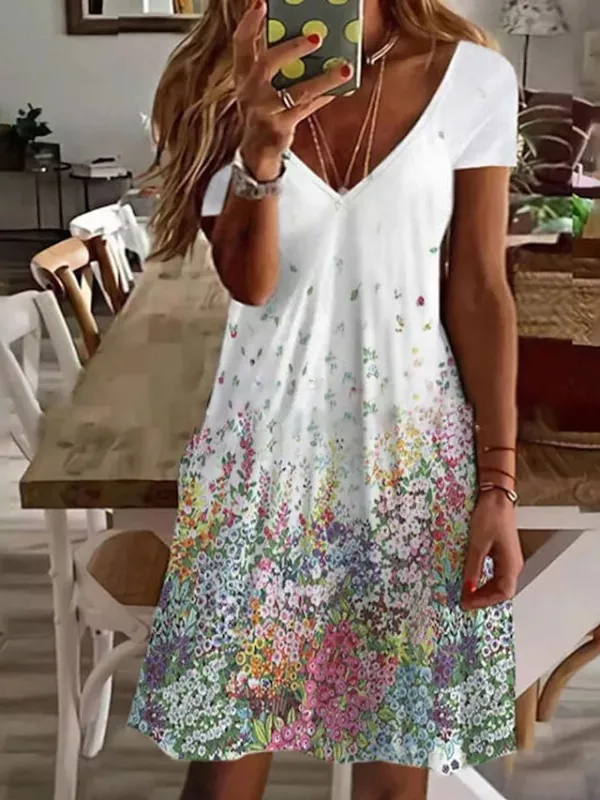 Women's A Line Dress Knee Length Dress Black White Pink Long Sleeve Animal Print Summer Spring V Neck Stylish Winter Dress Fall Dress 2023 S M L XL XXL 3XL