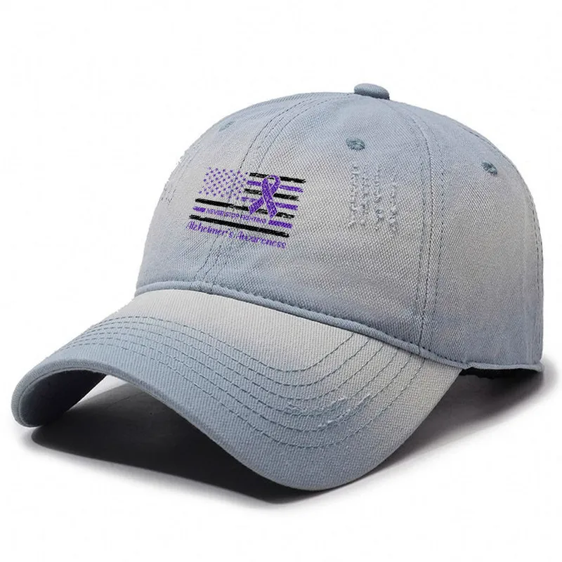 Never Stop Fighting Alzheimer'S Awareness Baseball Cap