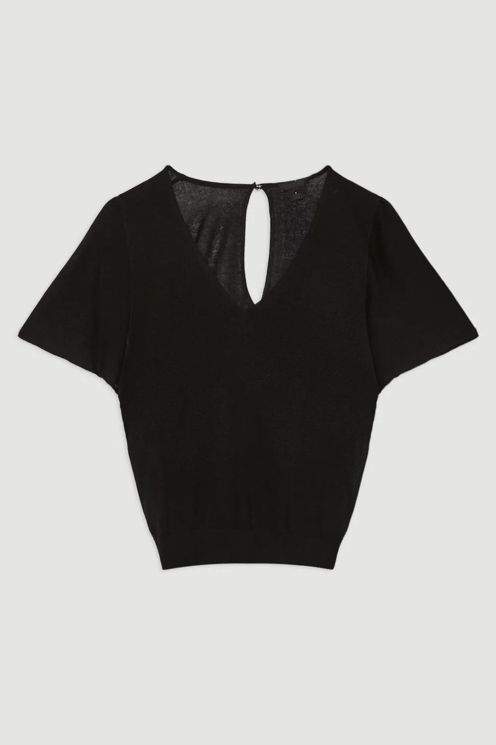 Lightweight Viscose Blend Summer Knit Angel Sleeve Top