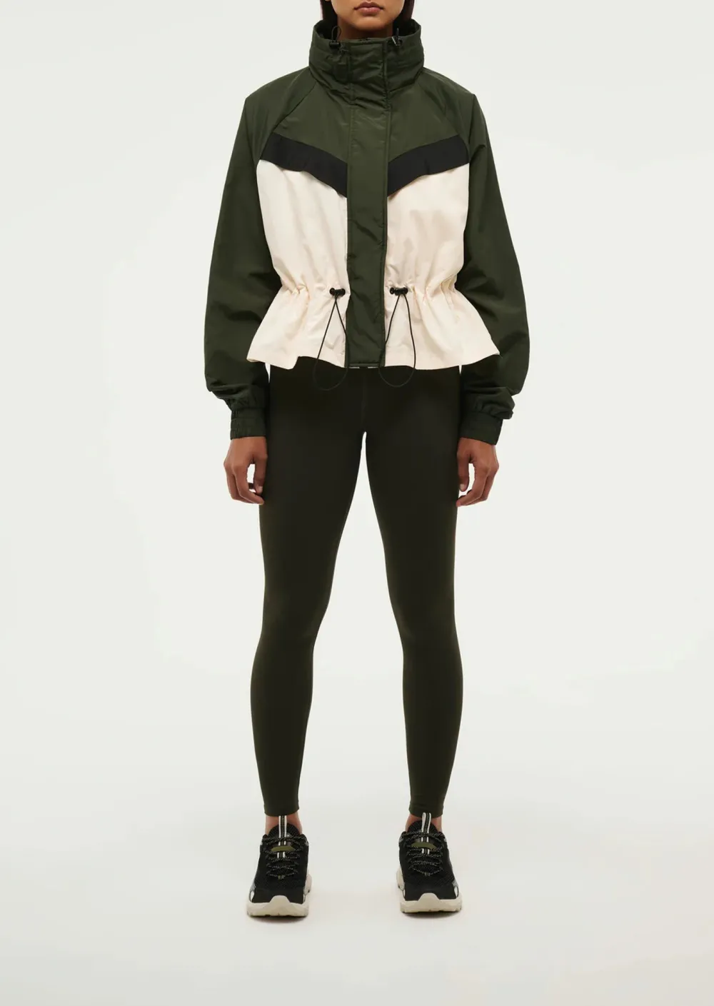 Two Tone Green Puffer Jacket