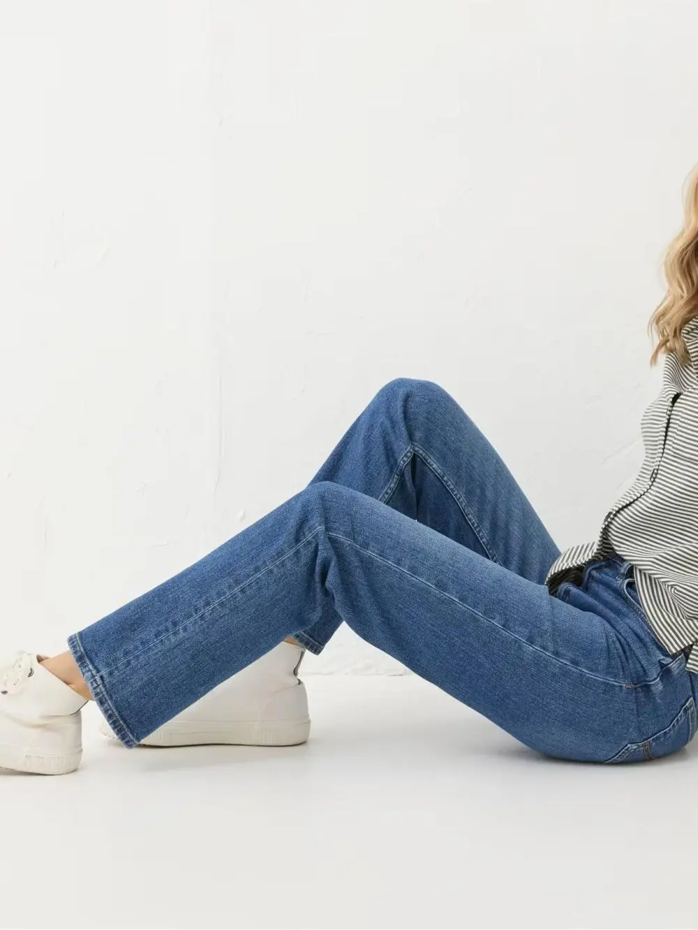 Blue Denim Comfort Straight Jeans