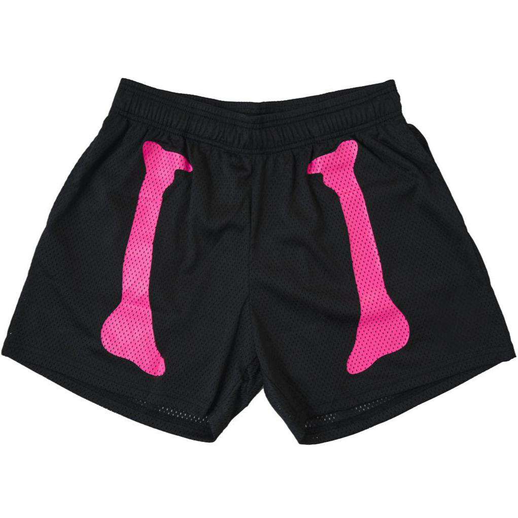 BONE DRY VENTED MESH SHORTS - BLACK / PINK