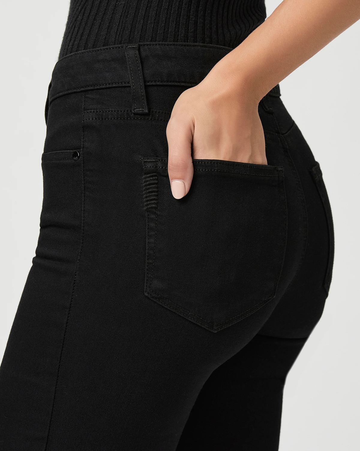 Black Flared High Rise Jeans