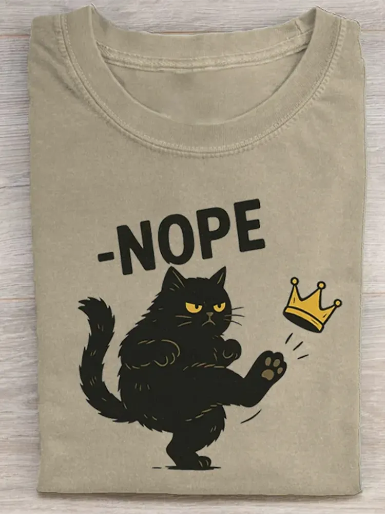 No Kings In America Black Cat T-Shirt