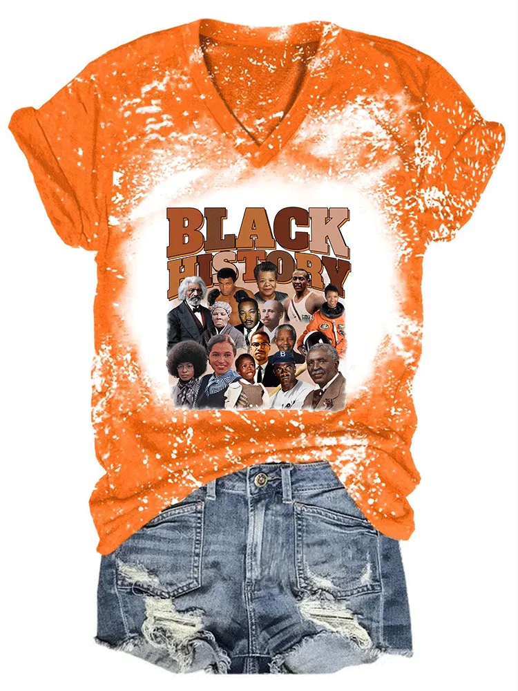 Women'S Black History V-Neck T-Shirt