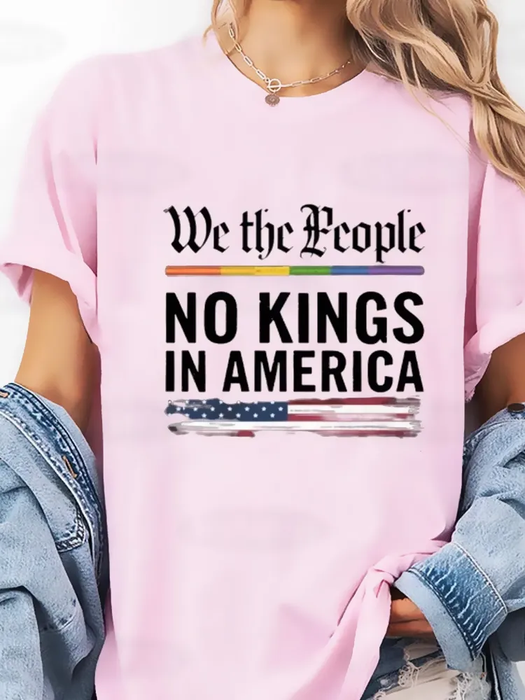 No Kings In America Shirt Anti Trump Unisex T-Shirt