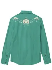 Men's Vintage Western Cowboy Long Sleeves Shirt