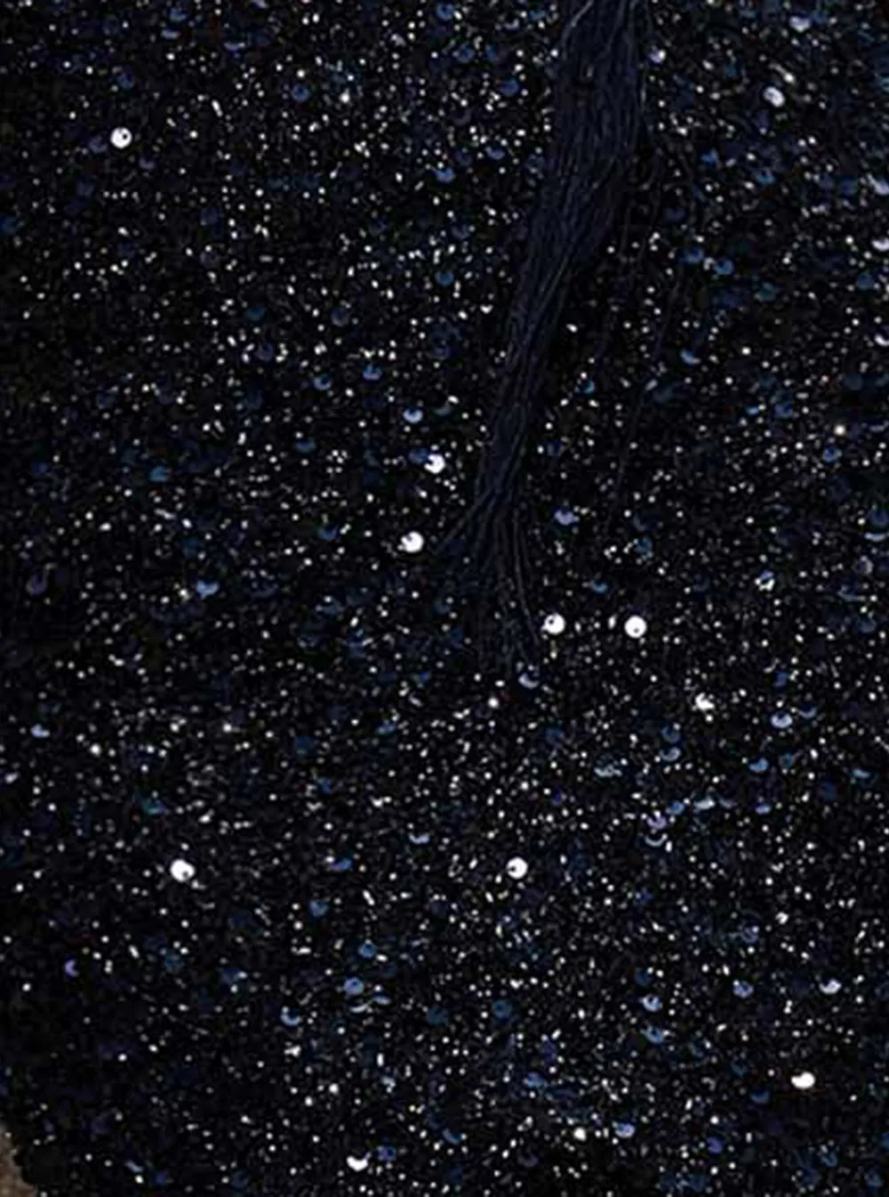 Sleeveless Split Black Sequin Cocktail Dress