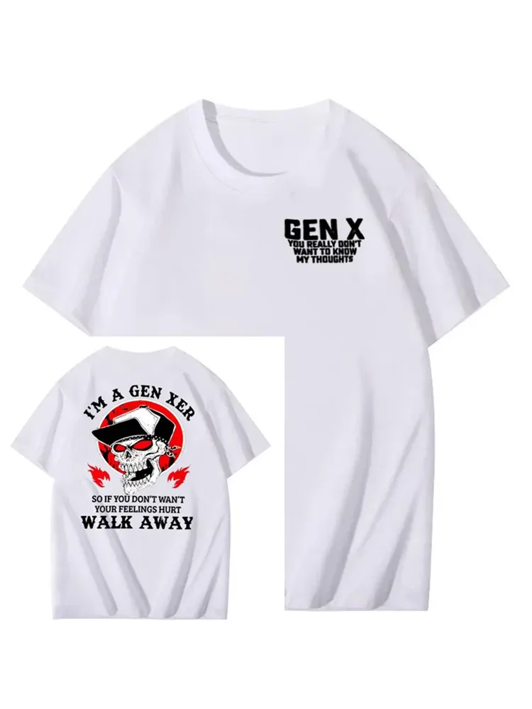 T-Shirt Gen X Round-Neck Short-Sleeved T-Shirt