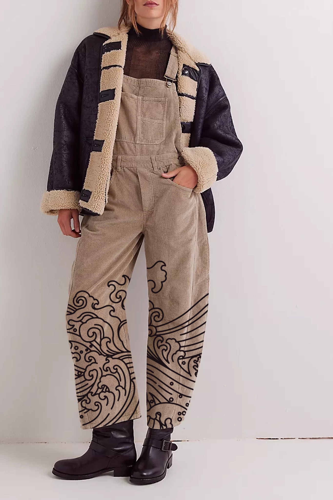 Corduroy Overalls Style Pants
