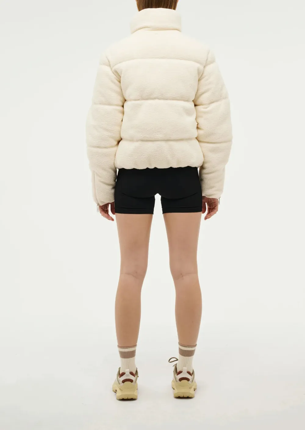 Puffy White Quilted Puffer Jacket