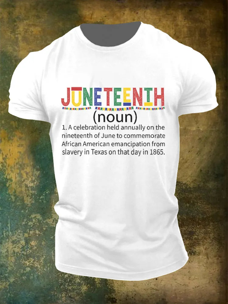 Men'S Juneteenth Noun Round-Neck T-Shirt
