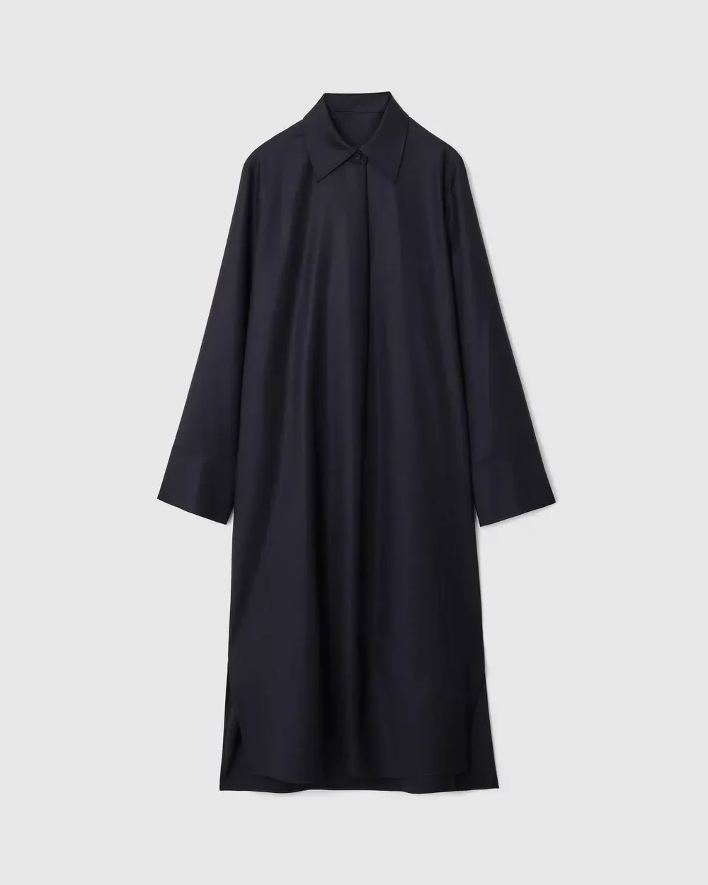 Wool Midi Shirt Dress
