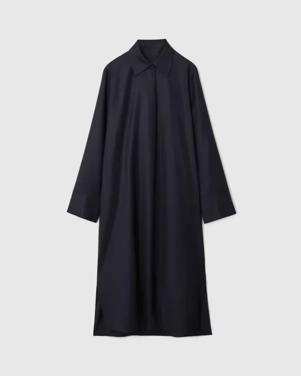 Wool Midi Shirt Dress
