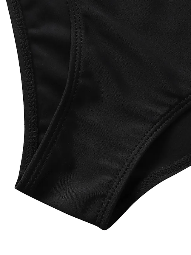 Women's Swimwear Tankini 2 Piece Normal Swimsuit 2 Piece Modest Swimwear Bandeau Strapless Solid Color Black Pink Royal Blue Green Khaki Padded Strap Bathing Suits Sports Vacation Beach Wear