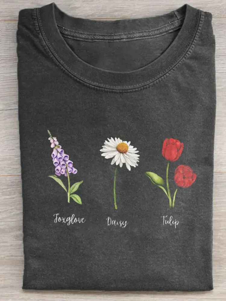 Comfort Colors® Foxglove Daisy Tulip T-Shirt