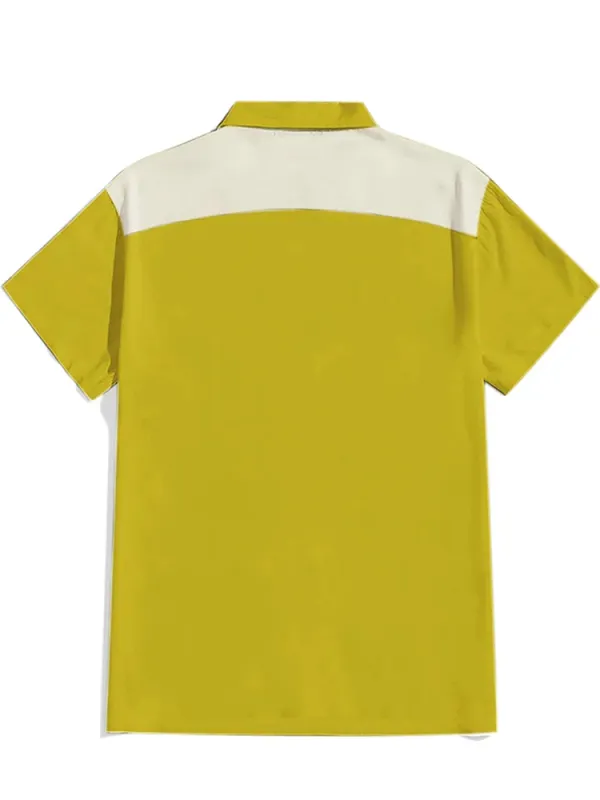 Short-sleeved shirt with pigeon elements