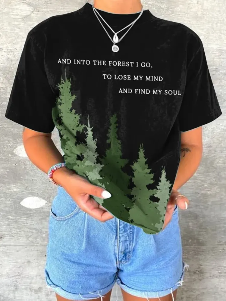 Women'S National Park Conservation Print Crew Neck T-Shirt