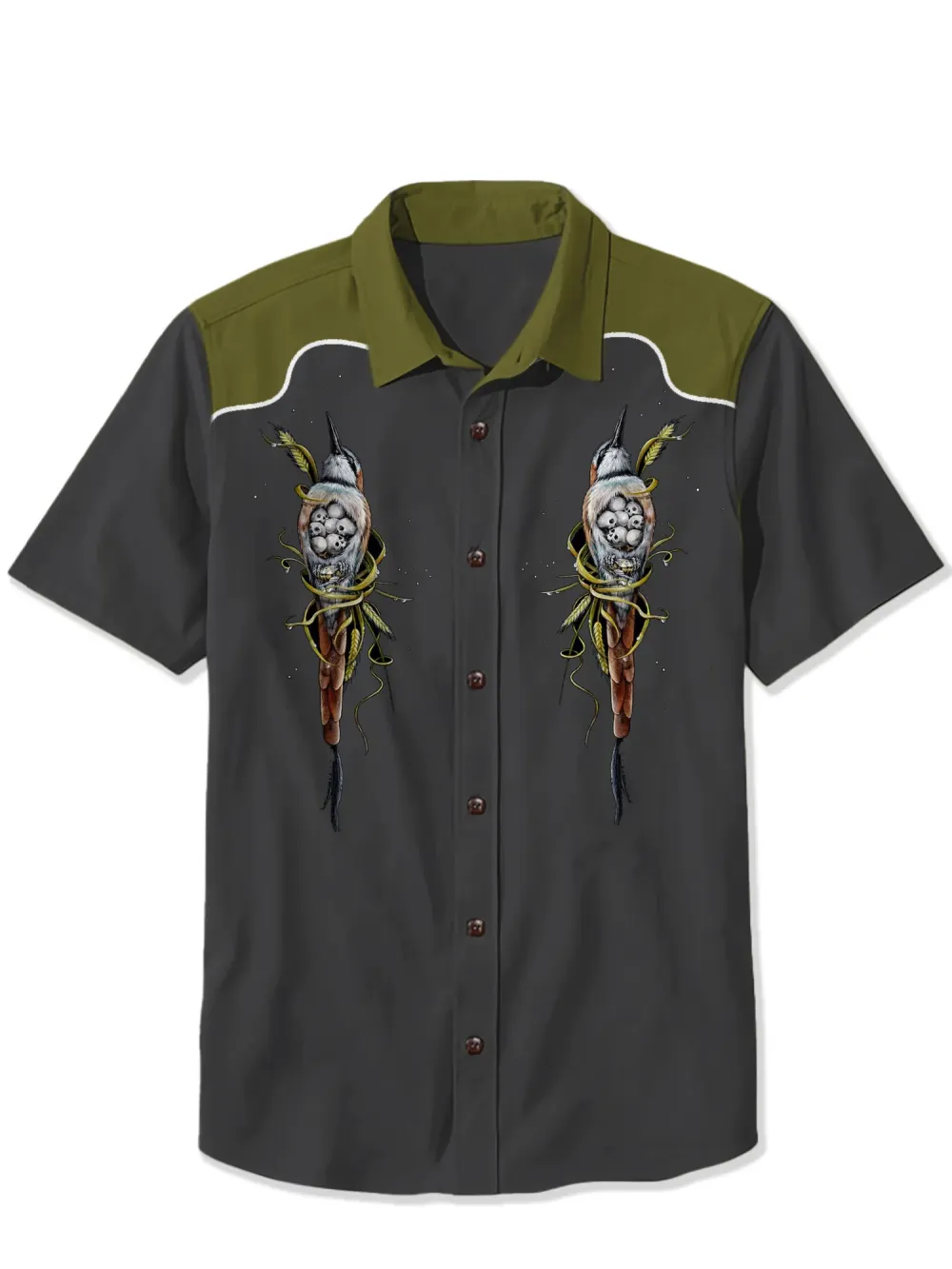 Skeleton Rice Bird Shirt