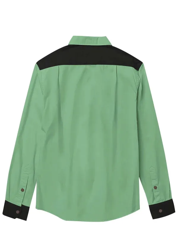 Men's Alien Cowboy Playing Guitar Long Sleeves Shirt