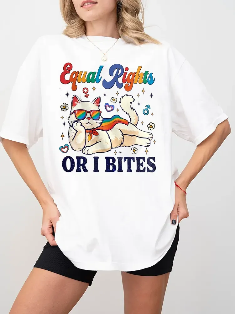 Women'S Equality Right Or I Bites Round-Neck Short Sleeve T-Shirt