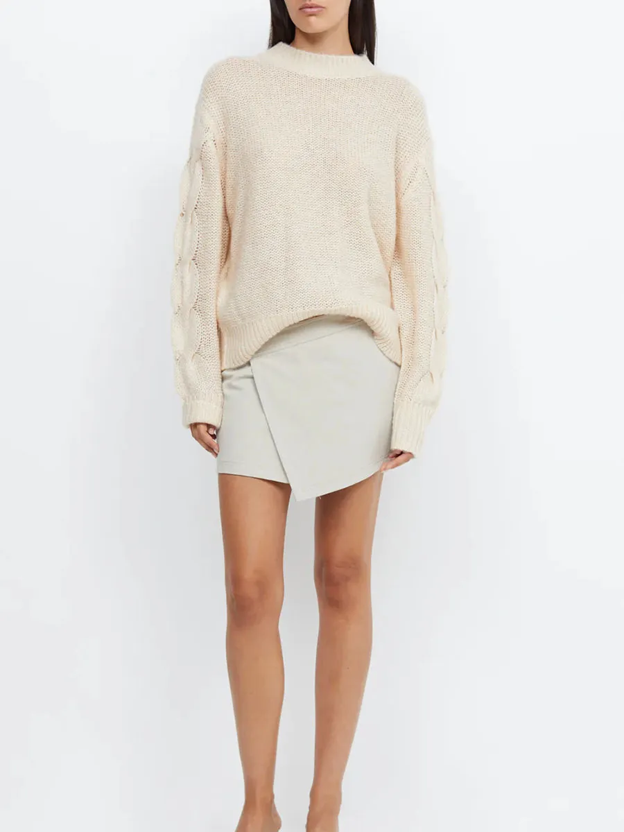 Cable Detail Loose Knit Jumper