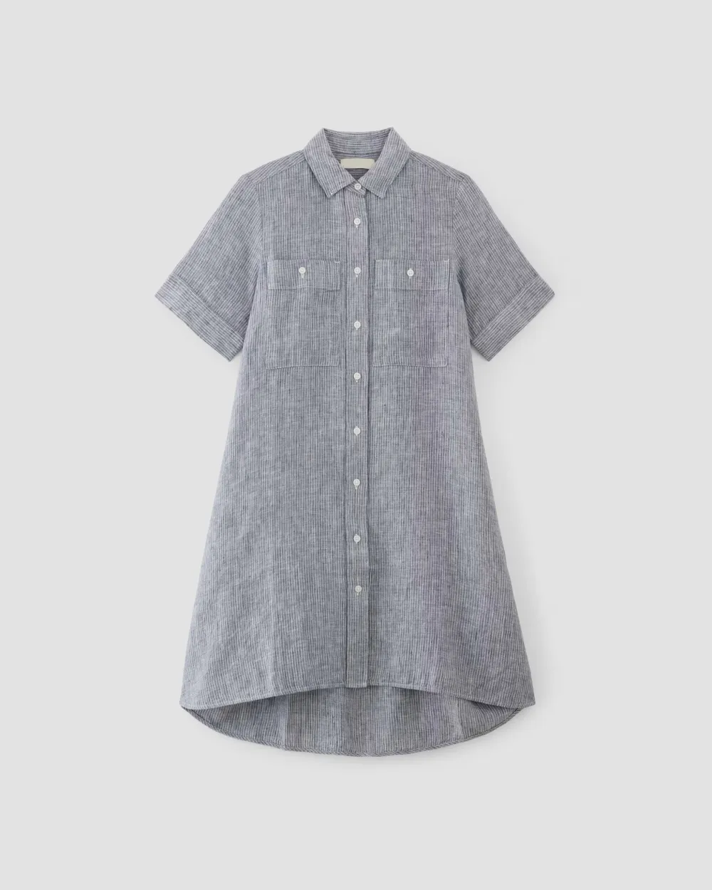 Short Sleeve Dress in Linen